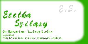 etelka szilasy business card